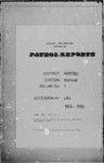 Patrol Reports. Morobe District, Wantoat, 1955 - 1956