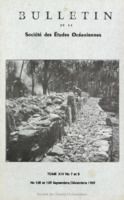 Bulletin de la Société des Études Océaniennes numéro 168-169
