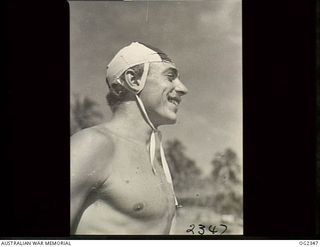 AITAPE, NORTH EAST NEW GUINEA. C. 1945-04. SINCE THE RAAF ORGANISED SURF PATROLS ALONG THE NORTH NEW GUINEA COAST, MANY LIVES HAVE BEEN SAVED. WITHIN TEN DAYS OF THE FORMATION OF THIS PATROL, ..
