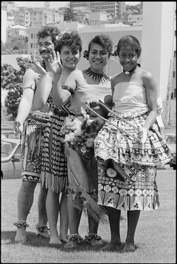 Group in traditional Polynesian ceremonial dress - Photograph taken by Greg King