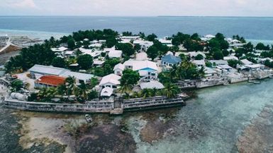 Aerial shot of Fakaofo, Tokelau