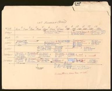 [Folder With Annotated Combat Air Patrol Schedule]