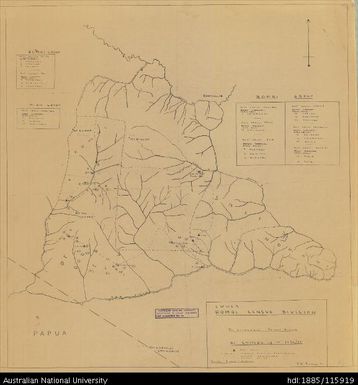 Papua New Guinea, Simbu (Chimbu) Province, Lower Bomai Census Division, 1957, 1:126 720