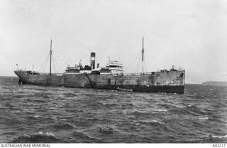 SS Zambesi with a boarding party alongside, off Rabaul