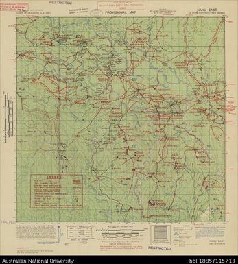 Papua New Guinea, Northeast New Guinea, Nanu East - overprint, Provisional map, Sheet A54/15, 3157, 1944, 1:63 360