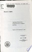 Peace Corps : agreement between the United States of America and Niue, signed at Alofi September 23, 1994
