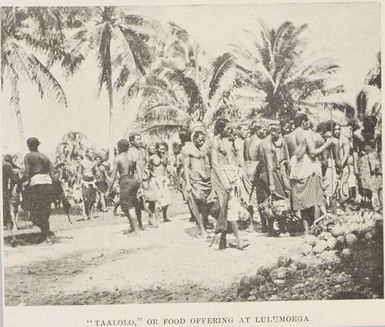 Taallolo or food offering at Lulumoega