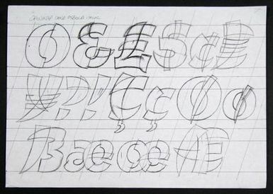 Churchward Chinajap Exbold Italic Sketch