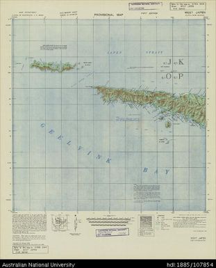 Indonesia, Dutch New Guinea, West Japen, Series: HIND 644, 1946, 1:250 000