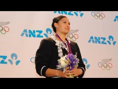 Valarie Adams receives her Olympic Gold Medal in special Auckland ceremony