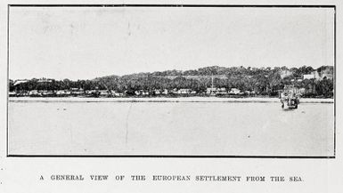 A general view of the European settlement from the sea