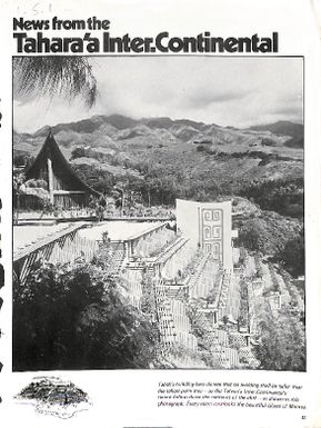 News from the Tahara'a InterContinental'.  Picture of the interior of the Captain Cook Restaurant.