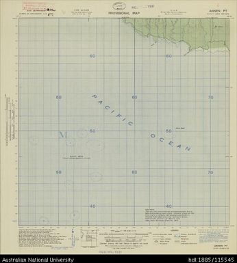 Papua New Guinea, New Britain, Annen Pt, Provisional map, Sheet B55/7, 1943, 1:63 360