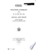 Weather summary for H.O. pub. no. 273, Naval air pilot : West Pacific, Caroline and Marshall area