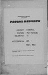 Patrol Reports. Central District, Port Moresby, 1962-1963