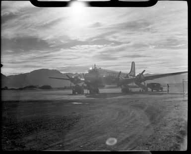 Briish Commonwealth Pacific Airlines, DC-4 Skymaster, VH-BCP, Nandi Airport, Fiji