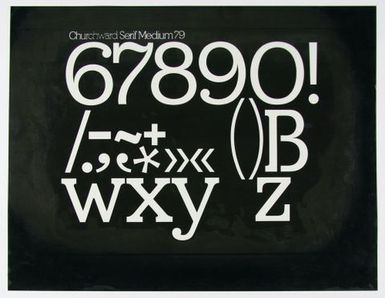 Churchward Serif Medium 79 Print Negative