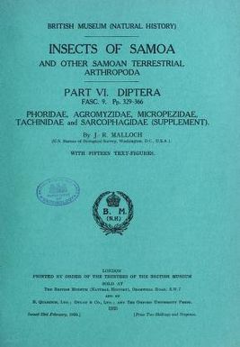 Insects of Samoa and other Samoan terrestrial arthropoda