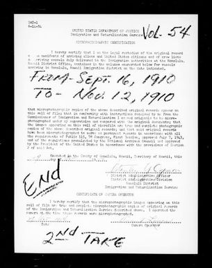 Volume 54: September 16, 1910 - November 12, 1910