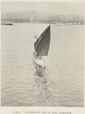 H.M.S. Tauranga's Gig in Apia Harbour