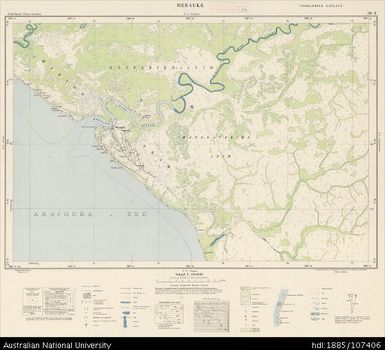 Indonesia, Western New Guinea, Merauke, Series: Nederlands-Nieuw-Guinea, Sheet 30-Y, 1957, 1:100 000