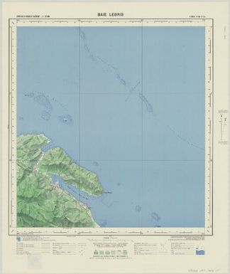 Carte de la Nouvelle Caledonie 150 000: Baie Lebris