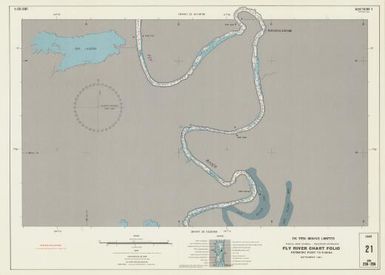 Fly River chart folio Korimoro Point to Kiunga navigation charts : hydrographic survey of the Fly River, Papua New Guinea - Western Province (21)