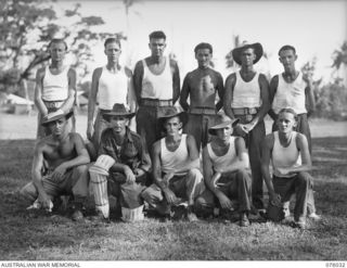 MADANG, NEW GUINEA. 1944-09-17. MEMBERS OF THE CRICKET TEAM FROM THE 165TH GENERAL TRANSPORT COMPANY WHO PLAYED A TEAM FROM THE 2/4TH FIELD SQUADRON