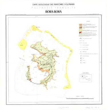 Carte geologique des territoires d'outremer, Polynesie francaise : [iles de Societe]: Bora-Bora