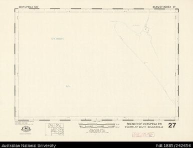 Papua New Guinea, Motupena SW, Survey Index 27, 1:50 000, 1969