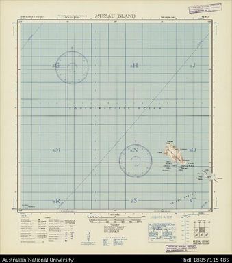 Papua New Guinea, Mussau Island, Series: AMS T401, Sheet SA 55-3, 1943, 1:500 000