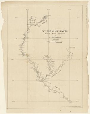 Fly and Alice rivers : sketch from traverse / S.D. Burrows ; by authority : Albert J. Mullett, Government Printer, Melbourne
