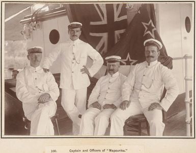 Captain and Officers of the SS Mapourika, 1903
