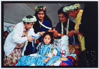 Cook Islands haircutting ceremony, Atiu Hall, Mangere, Auckland. Haircut for Kayne Lucas Upokokeu