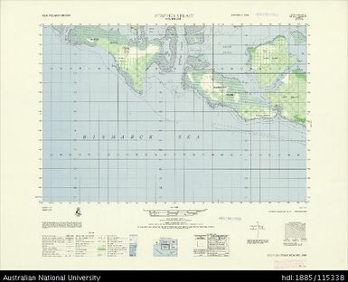 Papua New Guinea, New Ireland, Steffen Strait, Series: AMS T795, Sheet 5949 IV, 1965, 1:50 000