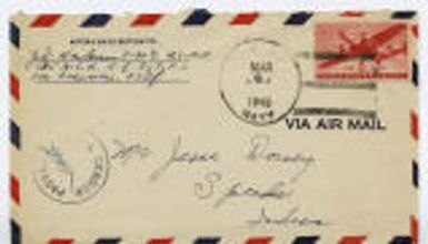 Letter from Jarvis D. Henderson to Jesse Dorsey, March 2, 1945.