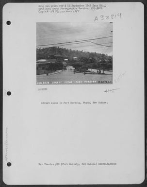 Sreet Scene In Port Moresby, Papua, New Guinea. (U.S. Air Force Number 81071AC)