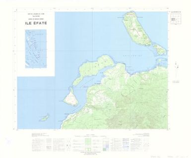 Carte de la Mélanésie - 150 000 (type outre-mer) Archipel des Nouvelles Hébrides: Ile Efate NO