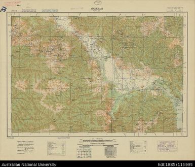 Papua New Guinea, Southern New Guinea, Markham, 4 Mile Strategic series, Sheet 2033, 1944, 1:253 440