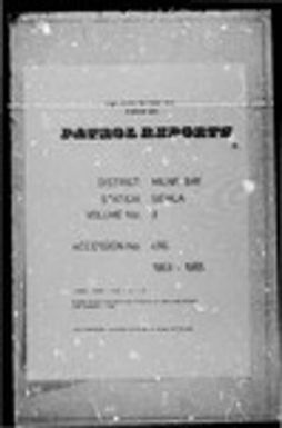 Patrol Reports. Milne Bay District, Gehua, 1953 - 1955