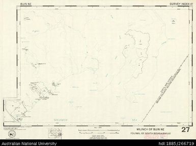 Papua New Guinea, Buin NE, Survey Index 27, 1:50 000, 1971