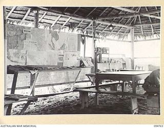 LAE AREA, NEW GUINEA, 1945-08-10. THE INTERIOR OF THE BUSU EDUCATION CENTRE UNDER THE COMMAND OF THE DEPUTY ASSISTANT DIRECTOR OF EDUCATION, LAE BASE SUB-AREA