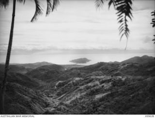 SALAMAUA, NEW GUINEA, 1943-08-09. PHOTOGRAPH OF THE SALAMAUA AREA SHOWING AIRFIELD AND THE FRANCISCO RIVER