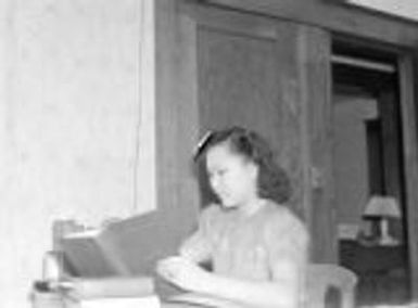Chinese gal; Illinois State Normal University student from Hawaii of Chinese descent, Normal, IL 1940