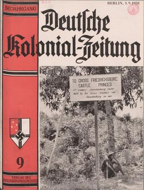 Deutsche Kolonialzeitung, 50. Jg. 1. September 1938, Heft 9.