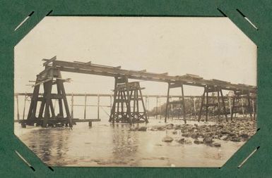 Wharf under construction.  From the album: Banaba (Ocean Island)