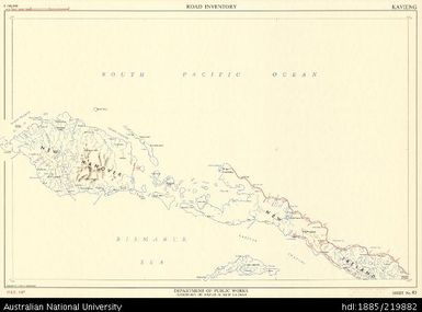 Papua New Guinea, Kavieng, Road Inventory Series, Sheet 45, 1:250 000, 1967