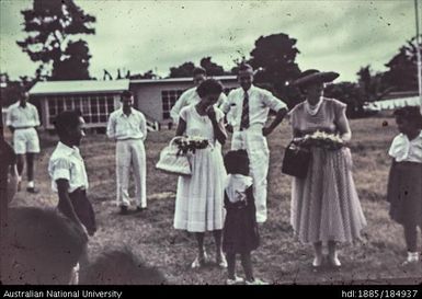 Group of people outside building