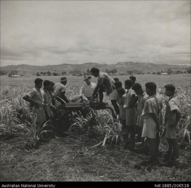 Instructing Fijian farmers