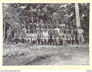 RABAUL, NEW BRITAIN. 1945-11-07. PERSONNEL OF HEADQUARTERS ROYAL AUSTRALIAN ENGINEERS AT HEADQUARTERS 11 DIVISION